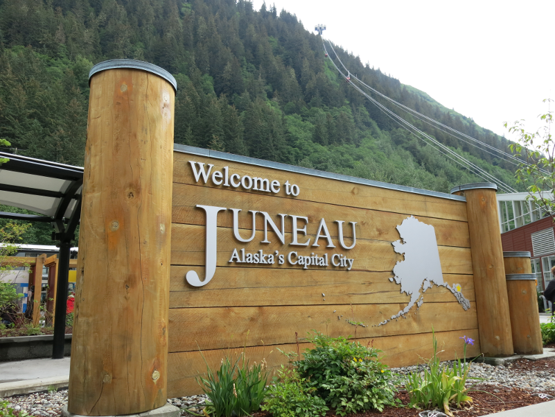 Juneau Alaska Welcome Sign